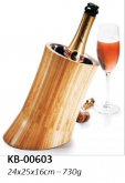 Porta Garrafa em bambu e inox - KB-00603