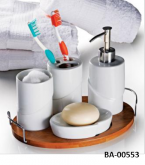Conjunto em Porcelana e Bambu - BA-00553
